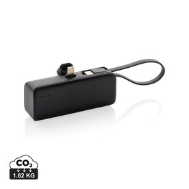 Powerlink 3000mah iOS-Connector Powerbank aus RCS rPlastic schwarz bedrucken, Art.-Nr. P322.5001 Powerlink 3000mah iOS-Connector Powerbank aus RCS rPlastic schwarz bedrucken, Art.-Nr. P322.5001