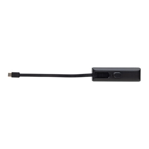 Powerlink 3000mah iOS-Connector Powerbank aus RCS rPlastic schwarz bedrucken, Art.-Nr. P322.5001