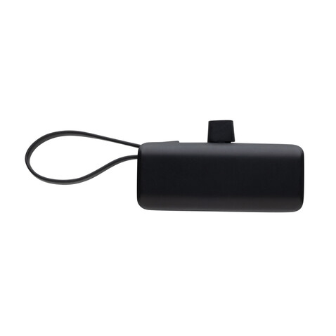 Powerlink 3000mah iOS-Connector Powerbank aus RCS rPlastic schwarz bedrucken, Art.-Nr. P322.5001