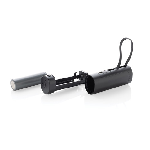 CycleCell 5000mah Powerbank mit herausnehmbarer Batterie schwarz bedrucken, Art.-Nr. P322.5301