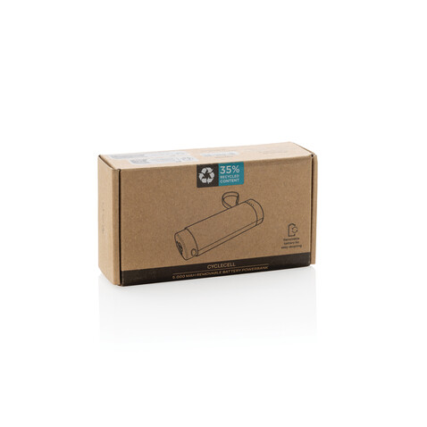 CycleCell 5000mah Powerbank mit herausnehmbarer Batterie schwarz bedrucken, Art.-Nr. P322.5301