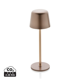 Zenic USB Tischleuchte aus RCS recyceltem Kunststoff Bronze bedrucken, Art.-Nr. P513.9732