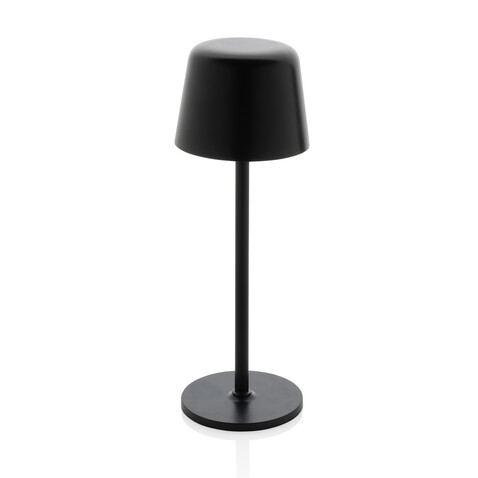 Zenic USB Tischleuchte aus RCS recyceltem Kunststoff schwarz bedrucken, Art.-Nr. P513.9701