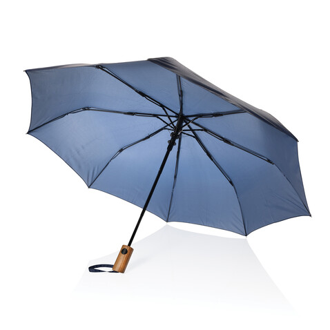 Kaycey 21“ Auto-Open Mini-Regenschirm aus AWARE™ rPET navy blau bedrucken, Art.-Nr. P850.7025