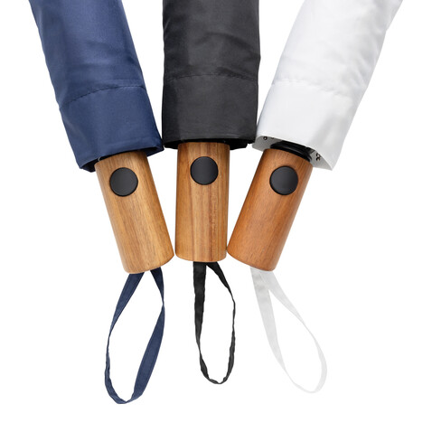 Kaycey 21“ Auto-Open Mini-Regenschirm aus AWARE™ rPET navy blau bedrucken, Art.-Nr. P850.7025