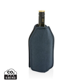 Vino AWARE™ rPET Weinkühler-Sleeve navy blau bedrucken, Art.-Nr. P915.0125