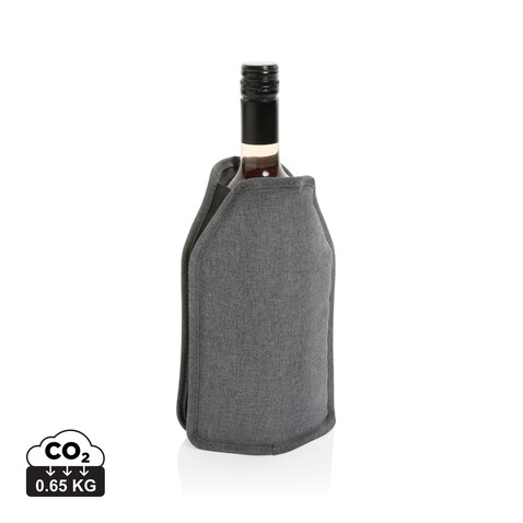 Vino AWARE™ rPET Weinkühler-Sleeve grau bedrucken, Art.-Nr. P915.0102