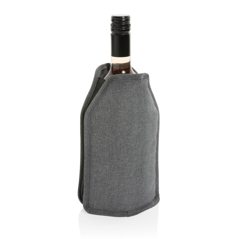 Vino AWARE™ rPET Weinkühler-Sleeve grau bedrucken, Art.-Nr. P915.0102