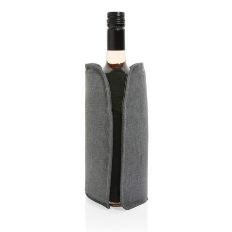 Vino AWARE™ rPET Weinkühler-Sleeve grau bedrucken, Art.-Nr. P915.0102