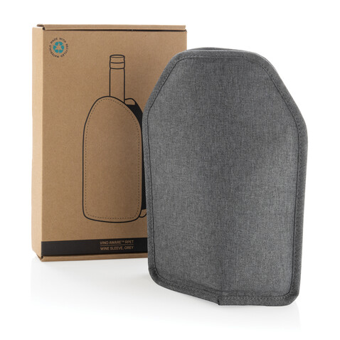 Vino AWARE™ rPET Weinkühler-Sleeve grau bedrucken, Art.-Nr. P915.0102