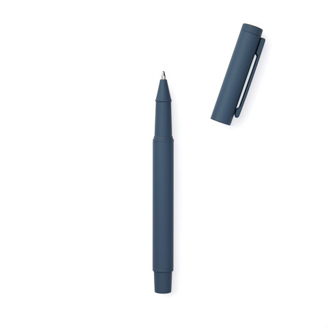 VINGA Baltimore Stift aus RCS recyceltem Stainless-Steel navy blau bedrucken, Art.-Nr. V1690025