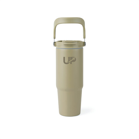 VINGA Eos Trek 880ml Flasche aus RCS rec. Stainless-Steel grün, grün bedrucken, Art.-Nr. V4320307