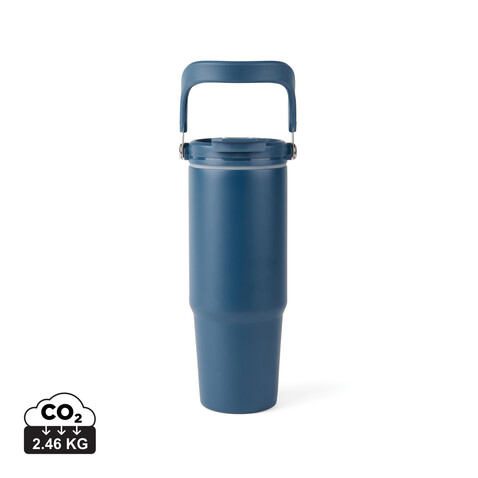 VINGA Eos Trek 880ml Flasche aus RCS rec. Stainless-Steel navy blau, navy blau bedrucken, Art.-Nr. V4320305