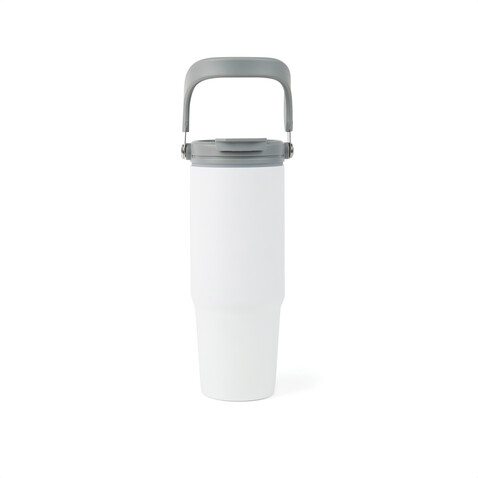 VINGA Eos Trek 880ml Flasche aus RCS rec. Stainless-Steel weiß, grau bedrucken, Art.-Nr. V4320303 VINGA Eos Trek 880ml Flasche aus RCS rec. Stainless-Steel weiß, grau bedrucken, Art.-Nr. V4320303