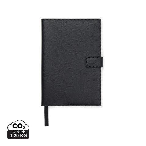 VINGA Timo Notizbuch aus RCS recyceltem rPET schwarz bedrucken, Art.-Nr. V7730001 VINGA Timo Notizbuch aus RCS recyceltem rPET schwarz bedrucken, Art.-Nr. V7730001