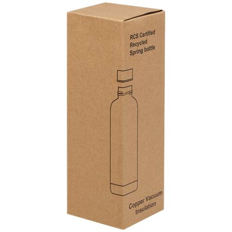 Spring 500 ml RCS-zertifizierte Kupfer-Vakuum Isolierflasche aus recyceltem Edelstahl, Ozeanblau bedrucken, Art.-Nr. 10079851