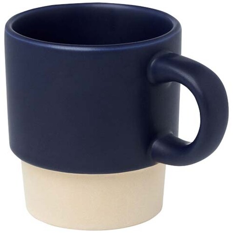 Olympia 130 ml stapelbarer Expresso Becher mit Tonboden, navy bedrucken, Art.-Nr. 10080555