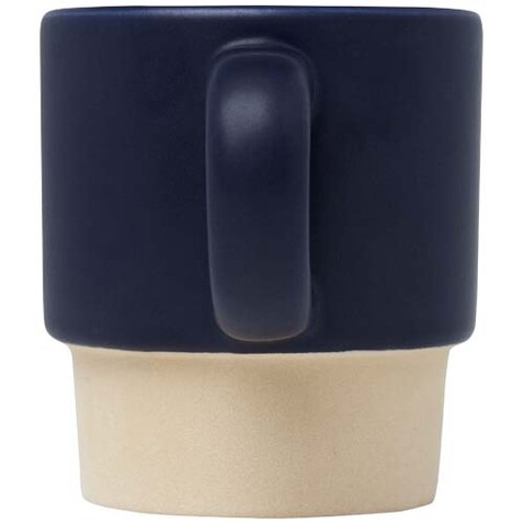 Olympia 130 ml stapelbarer Expresso Becher mit Tonboden, navy bedrucken, Art.-Nr. 10080555