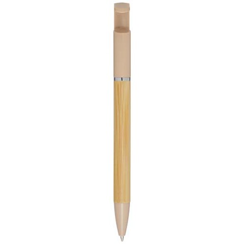 Delfina Stift Smartphoneständer (schwarze Mine), Oatmeal bedrucken, Art.-Nr. 10789807