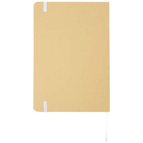 Nelida A5 Hardcover Notizbuch aus recyceltem Karton, weiss bedrucken, Art.-Nr. 10790301