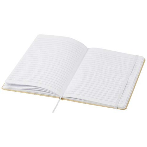 Nelida A5 Hardcover Notizbuch aus recyceltem Karton, weiss bedrucken, Art.-Nr. 10790301