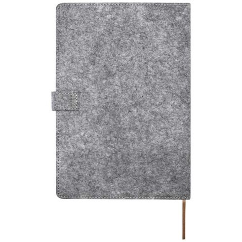 Viviana A5 Notizbuch aus recyceltem Filz und Kork, natur bedrucken, Art.-Nr. 10790706