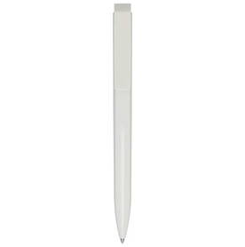 Lucia Kugelschreiber aus recyceltem Kunststoff (schwarze Mine), weiss bedrucken, Art.-Nr. 10792701