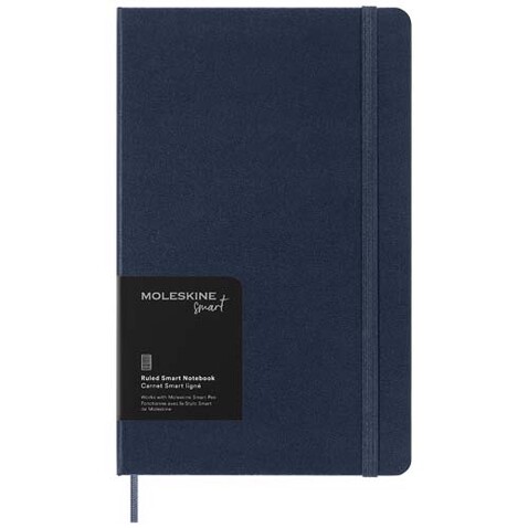 Moleskine Large Smart Notizbuch – liniert, blau bedrucken, Art.-Nr. 10795352