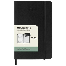 Moleskine Softcover 12 Monate Wochenkalender, Pocket-Format – Deutsch, schwarz bedrucken, Art.-Nr. 10795890