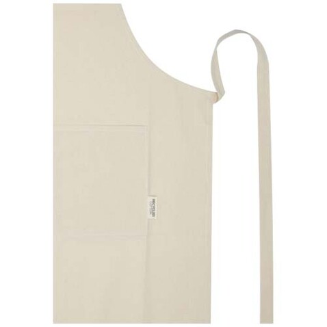 Nia 200 g/m² Schürze aus recycelter Baumwolle, Oatmeal bedrucken, Art.-Nr. 11332507