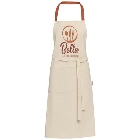 Nia 200 g/m² Schürze aus recycelter Baumwolle, Brick bedrucken, Art.-Nr. 11332532