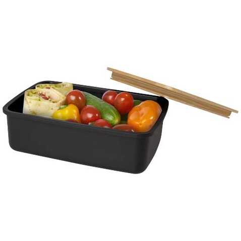 Mangi 750 ml Lunchbox, schwarz bedrucken, Art.-Nr. 11336190