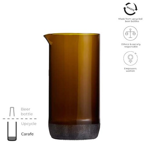 Originalhome 430 ml Wasserkaraffe, braun bedrucken, Art.-Nr. 11340771