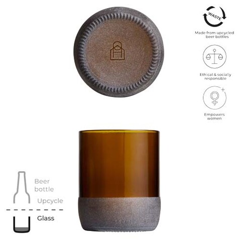 Originalhome 160 ml Trinkglas Set, braun bedrucken, Art.-Nr. 11340871