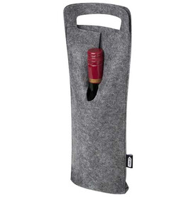 Felta 75cl Weinbeutel aus GRS recyceltem Filz, mittelgrau bedrucken, Art.-Nr. 12066582