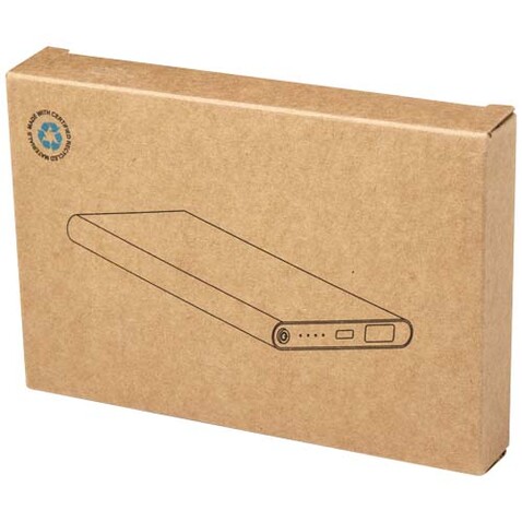 Pep 4000 mAh Type-C Powerbank aus recyceltem Aluminium, rot bedrucken, Art.-Nr. 12438021