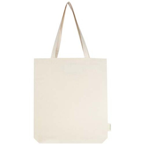 Orissa 180 g/m² Tragetasche mit tiefem Boden aus Bio-Baumwolle 11L, natur bedrucken, Art.-Nr. 13006006