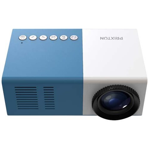 Prixton Cinema Miniprojektor, blau, weiss bedrucken, Art.-Nr. 2PA06852