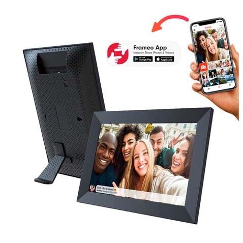 Prixton Prado 10" Frameo digitaler WLAN Fotorahmen, schwarz bedrucken, Art.-Nr. 2PA13090