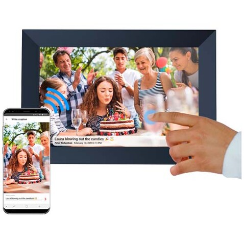 Prixton Prado 10" Frameo digitaler WLAN Fotorahmen, schwarz bedrucken, Art.-Nr. 2PA13090