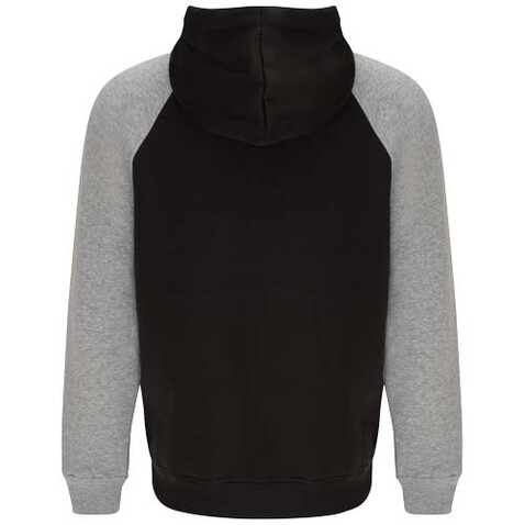 Badet zweifarbiger Kapuzenpullover für Kinder, schwarz, heather grau bedrucken, Art.-Nr. K10588BC