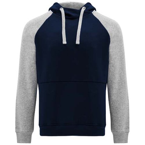 Badet zweifarbiger Kapuzenpullover für Kinder, Navy Blue, heather grau bedrucken, Art.-Nr. K10588GG