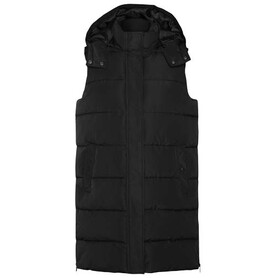 Reine Steppweste für Damen, schwarz bedrucken, Art.-Nr. R50763O1