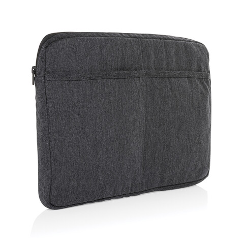 Laluka AWARE™ 15,6&quot; Laptoptasche aus recycelter Baumwolle anthrazit bedrucken, Art.-Nr. P788.149