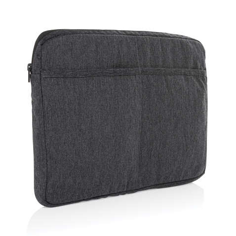 Laluka AWARE™ 15,6&quot; Laptoptasche aus recycelter Baumwolle anthrazit bedrucken, Art.-Nr. P788.149