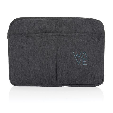 Laluka AWARE™ 15,6&quot; Laptoptasche aus recycelter Baumwolle anthrazit bedrucken, Art.-Nr. P788.149