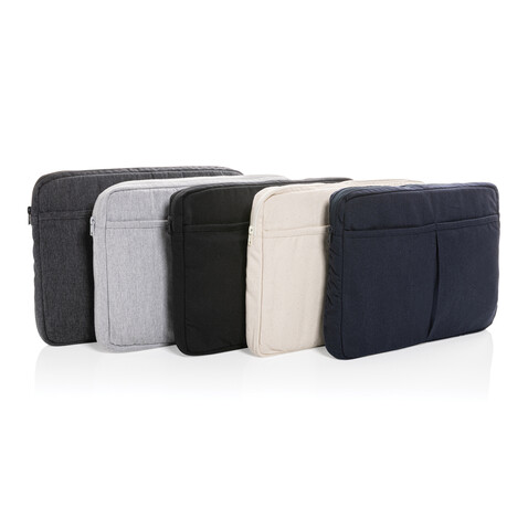 Laluka AWARE™ 15,6&quot; Laptoptasche aus recycelter Baumwolle anthrazit bedrucken, Art.-Nr. P788.149