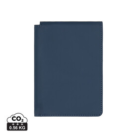 VINGA Baltimore RCS recycelte Polyester-RFID-Reisepasshülle navy blau bedrucken, Art.-Nr. V8200125