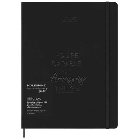 Moleskine 12 Monate Smart Planner Pro XL, schwarz bedrucken, Art.-Nr. 10794290