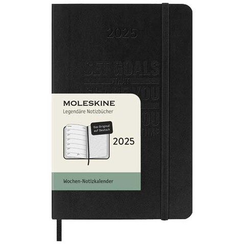 Moleskine Softcover 12 Monate Wochenkalender, Pocket-Format – Deutsch, schwarz bedrucken, Art.-Nr. 10795890